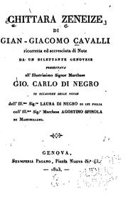 Cover of: Chittara zeneize