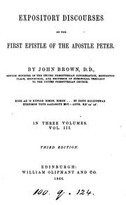 Cover of: Expository discourses on the first epistle of ... Peter