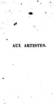 Cover of: Aux artistes: Du passé et de l'avenir des beaux-arts. (Doctrine de Saint-Simon.) by Émile Barrault