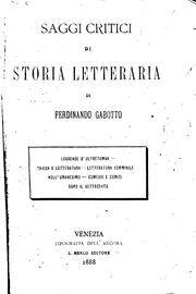 Saggi critici di storia letteraria: Leggende d'oltretomba-Chiesa e letteratura Letteratura .. by Ferdinando Gabotto