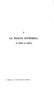 Il sentimento della vita economica nella Divina commedia by Livio Cibrario