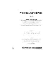 Dyspepsies nerveuses et neurasthénie by Paul Glatz