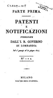 Cover of: Raccolta degli atti dei governi di Milano e di Venezia e delle disposizioni generali emanate ... by Lombardo-Venetian Kingdom, Lombardo-Venetian Kingdom