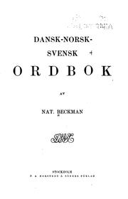 Cover of: Dansk-norsk-svensk ordbok