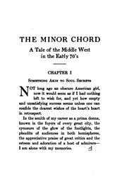 Cover of: The Minor Chord: A Tale of the Middle West in the Early '70s