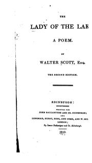 The Lady of the Lake; by Sir Walter Scott