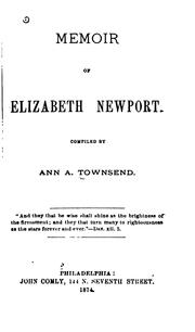 Cover of: Memoir of Elizabeth Newport