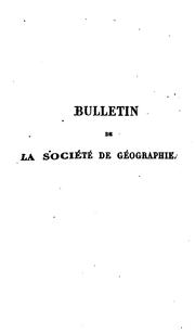 Cover of: Bulletin de la Société de géographie by Société de géographie (France)