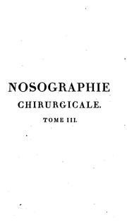 Nosographie chirurgicale by Anthelme Richerand