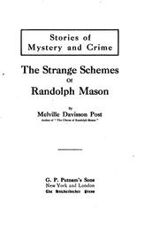 Cover of: Randolph Mason: The Strange Schemes