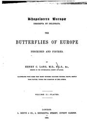 Cover of: Rhopalocera Europæ Descripta Et Delineata: The Butterflies of Europe Described and Figured