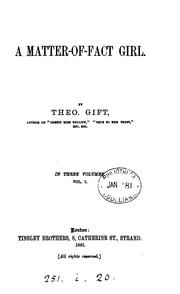 Cover of A matter-of-fact girl, by Theo Gift