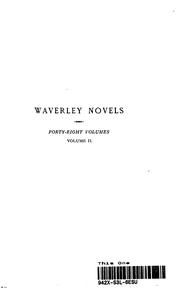 Cover of: WAVERLEY NOVELS--FORTY-EIGHT VOLUMES--VOLUME II