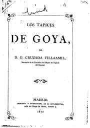 Cover of: Los tapices de Goya