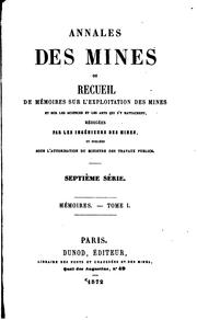 Cover of: Annales des mines by France Commission des Annales des mines