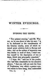 Cover of: Winter evenings at college, a description of the manners [&c.] of the ancient Greeks, by a ...