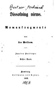 Cover of: Dissolving Views: Romanfragmente by Ferdinand Prantner