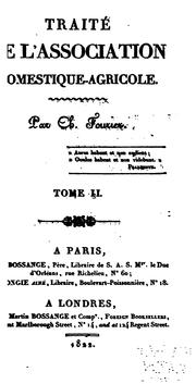 Cover of: Traité de l'association domestique-agricole ...