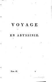 Cover of: Voyage en Abyssinie: et extrait des voyages de lord Valentia