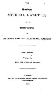Cover of: The London Medical Gazette | 