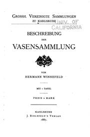 Cover of: Beschreibung der Vasensammlung