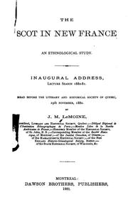 Cover of: The Scot in New France: An Ethnological Study