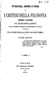 Cover of: Evidenza amore c tede, o I criterj della filosofia: discorsi e dialoghi...