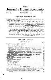 Cover of: The Journal of Home Economics