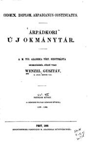Cover of: Codex diplomaticus Arpadianus continuatus =: Árpádkori új okmánytár
