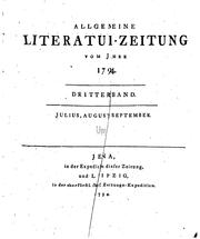 Cover of: Allgemeine Literatur-zeitung