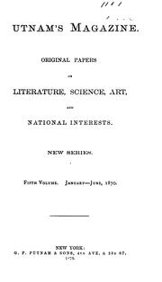 Cover of: Putnam's Magazine of Literature, Science, Art, and National Interests by Making of America Project