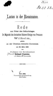 Cover of: Lucian in der Renaissance