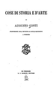 Cover of: Cose di storia e d'arte