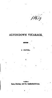 Cover of: Alvondown vicarage [by R.M. Roche]. by Regina Maria Roche