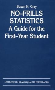 Cover of: No-Frills Statistics: A Guide for the First-Year Student (A Helix book)