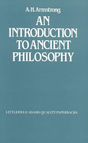 Cover of: An introduction to ancient philosophy