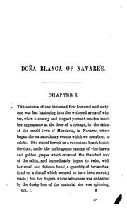 Cover of: Doña Blanca of Navarre