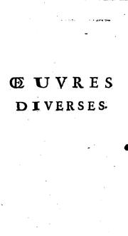 Cover of: Œuvres diverses de Monsieur Pellisson de l'Academie françoise,. by Paul Pellisson -Fontanier
