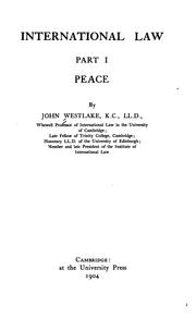 Cover of: International Law ... by John Westlake