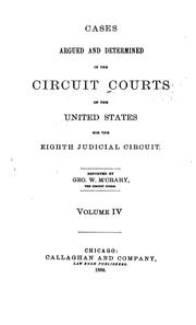 Cover of: Cases Argued and Determined in the Circuit Courts of the United States for ...