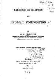 Cover of: Exercises in Rhetoric and English Composition