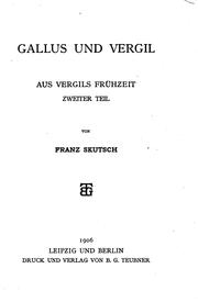 Aus Vergils Frühzeit.. by Franz Skutsch