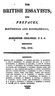 Cover of: The British Essayists;: With Prefaces, Historical and Biographical by Alexander Chalmers
