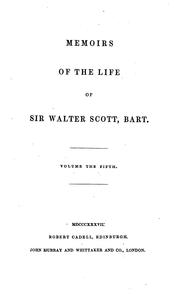 Cover of: Memoirs of the Life of Sir Walter Scott, Bart. ... by John Gibson Lockhart