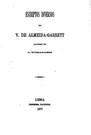 Cover of: Escriptos diversos do V. de Almeida-Garrett by Almeida Garrett