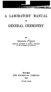 Cover of: A Laboratory Manual of General Chemistry