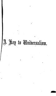 Cover of: A Key to Universalism