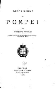 Cover of: Descrizione di Pompeii by Giuseppe Fiorelli