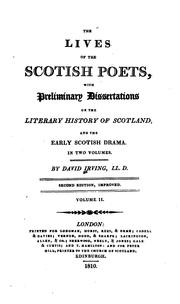 Cover of: The Lives of the Scotish Poets: With Preliminary Dissertations on the Literary History of ...
