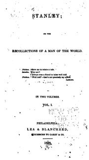 Cover of: Stanley: Or, The Recollections of a Man of the World